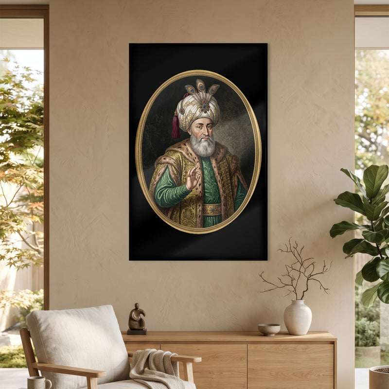 Kanuni Sultan Süleyman Han Oval Cam Tablo – Cam Tablo