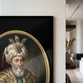 Kanuni Sultan Süleyman Han Oval Cam Tablo – Cam Tablo