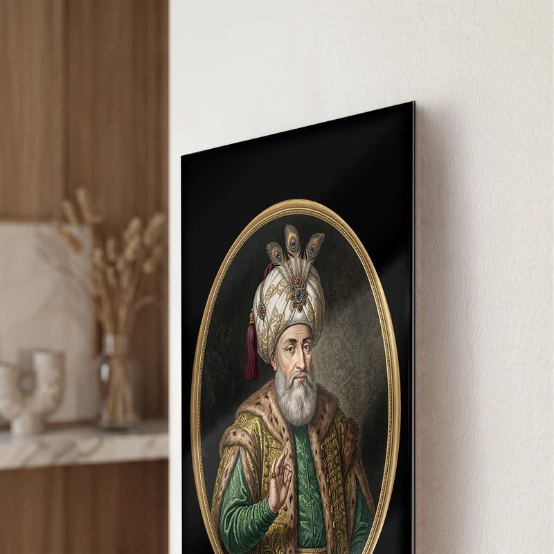 Kanuni Sultan Süleyman Han Oval Cam Tablo – Cam Tablo