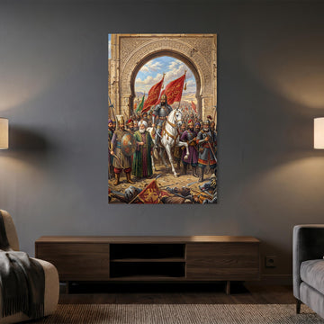 İstanbul Fethi 1453 Osmanlı Ordusu Cam Tablo