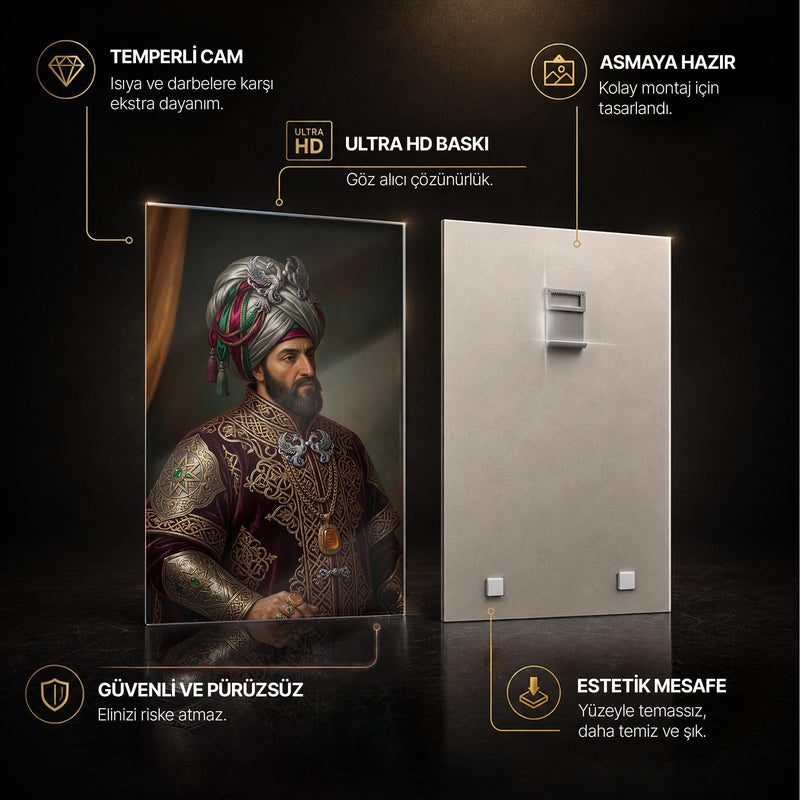 Osmanlı Sultan Zırh Cam Tablo – Cam Tablo