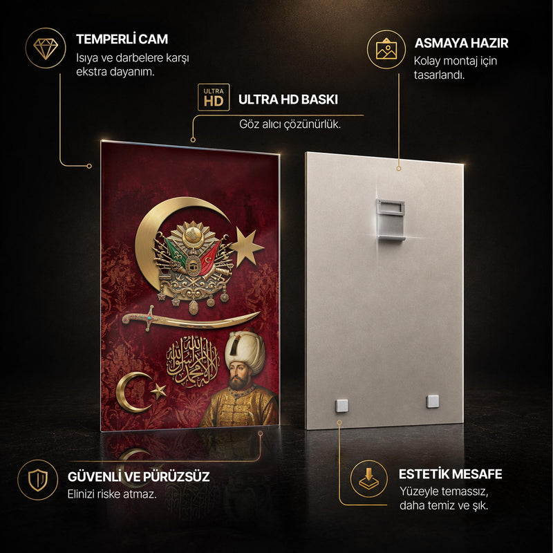Osmanlı Arması Sultan Cam Tablo – Cam Tablo