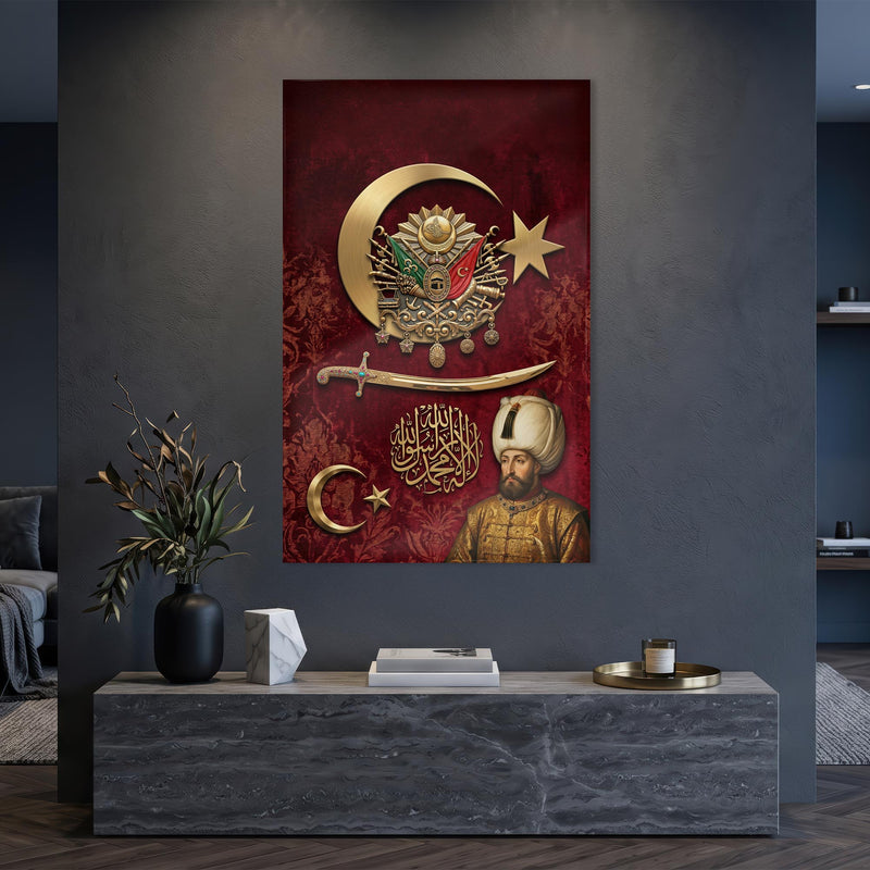 Osmanlı Arması Sultan Cam Tablo – Cam Tablo