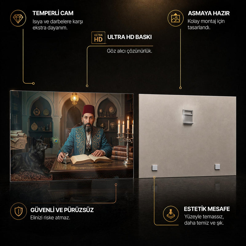 Sultan Abdülhamid Han Kütüphane Cam Tablo – Cam Tablo