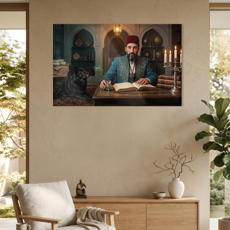 Sultan Abdülhamid Han Kütüphane Cam Tablo – Cam Tablo
