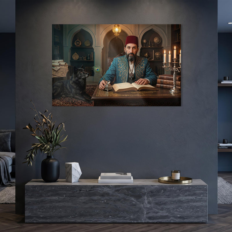 Sultan Abdülhamid Han Kütüphane Cam Tablo – Cam Tablo