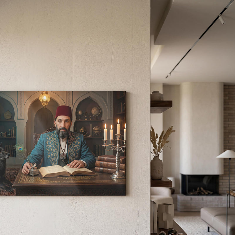 Sultan Abdülhamid Han Kütüphane Cam Tablo – Cam Tablo
