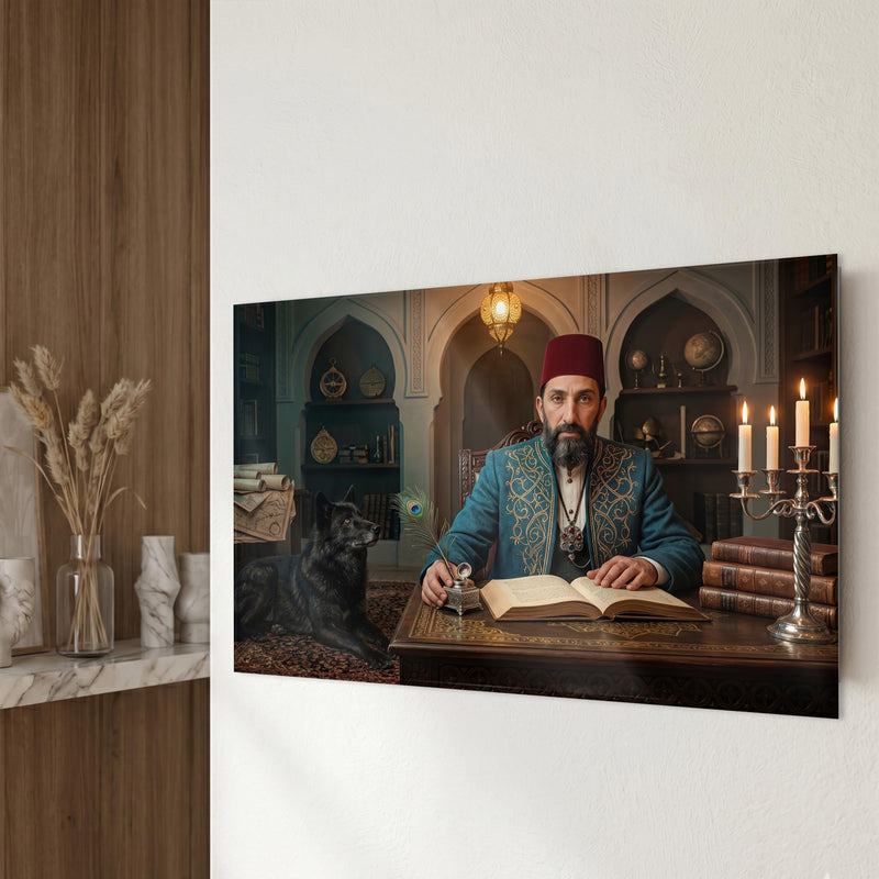 Sultan Abdülhamid Han Kütüphane Cam Tablo – Cam Tablo