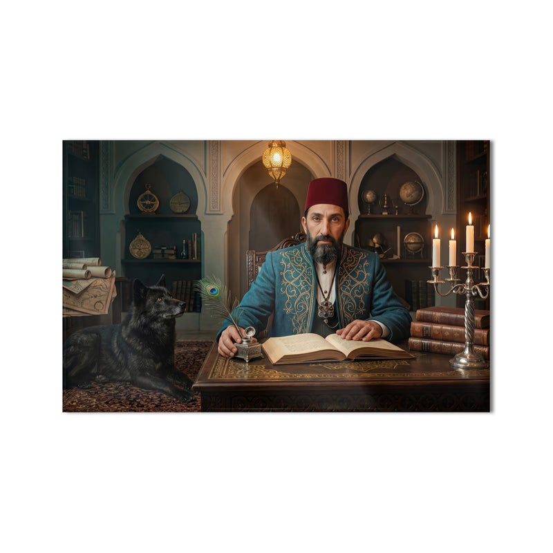 Sultan Abdülhamid Han Kütüphane Cam Tablo – Cam Tablo