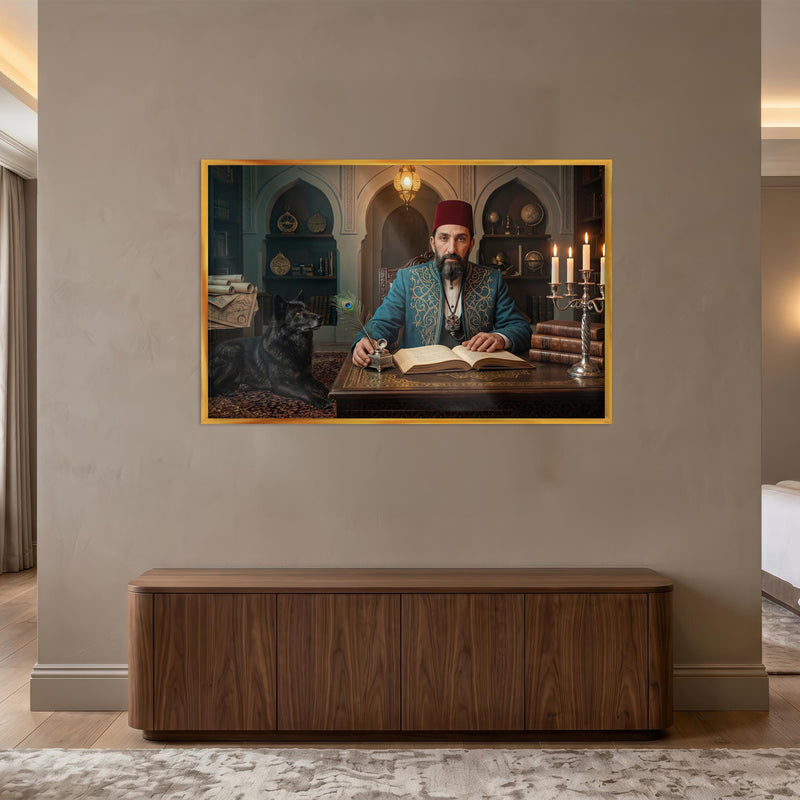 Sultan Abdülhamid Han Kütüphane Cam Tablo – Cam Tablo