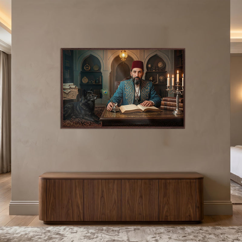 Sultan Abdülhamid Han Kütüphane Cam Tablo – Cam Tablo
