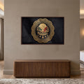 Osmanlı Arması Oval Siyah Cam Tablo – Cam Tablo