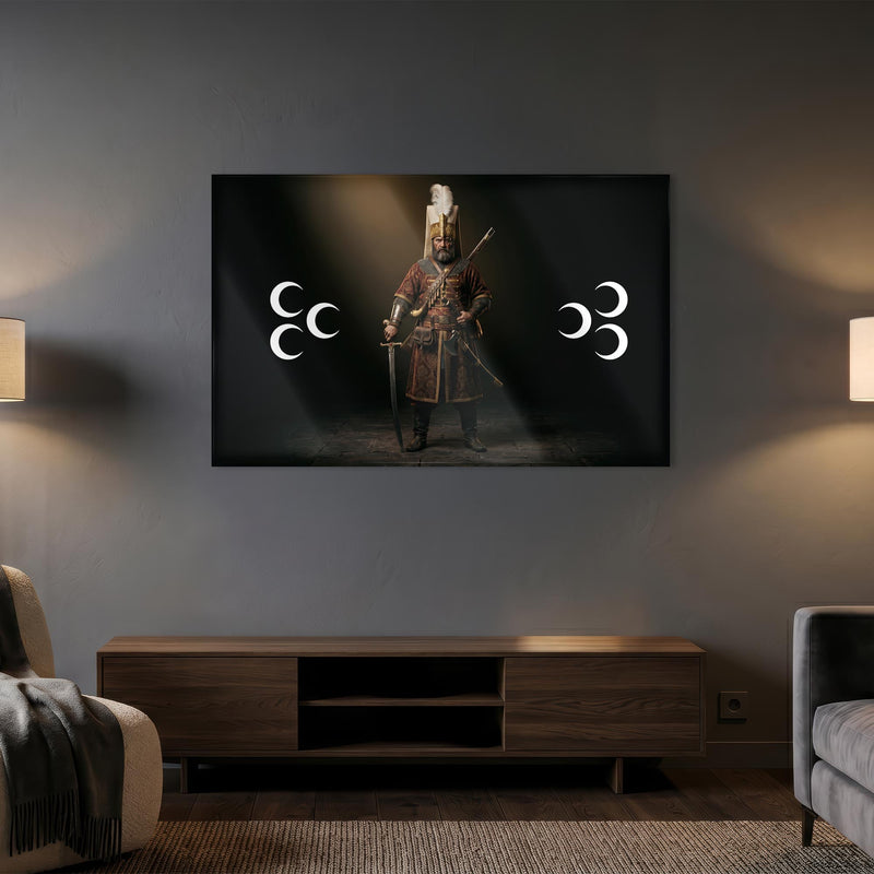 Osmanlı Savasçı Üç Hilal Cam Tablo – Cam Tablo