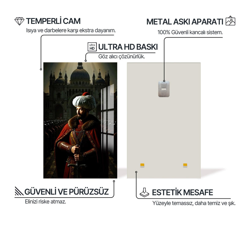 Fatih Sultan Mehmet Cam Tablo – Cam Tablo