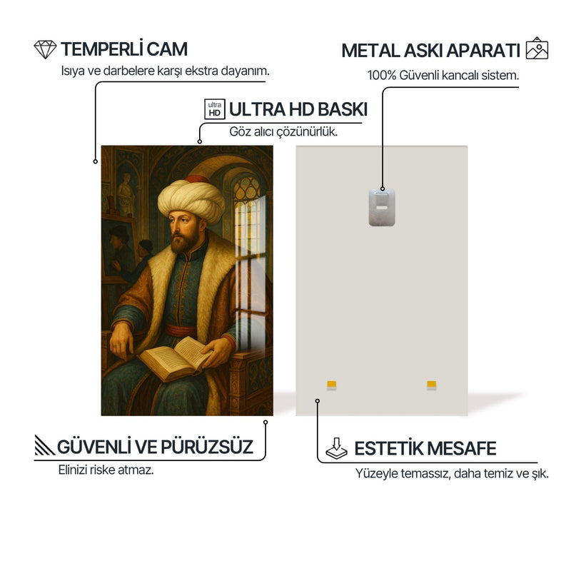 Fatih Sultan Mehmet Cam Tablo – Cam Tablo