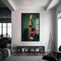 Sultan Abdülmecid Cam Tablo – Siyah Çerçeveli Cam Tablo