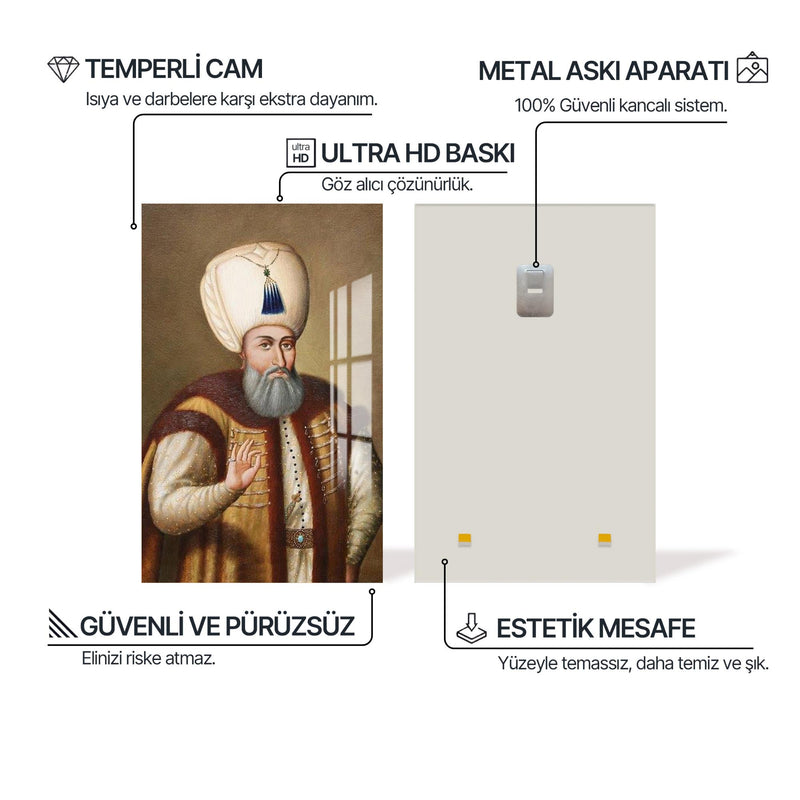 Kanuni Sultan Süleyman Cam Tablo – Cam Tablo