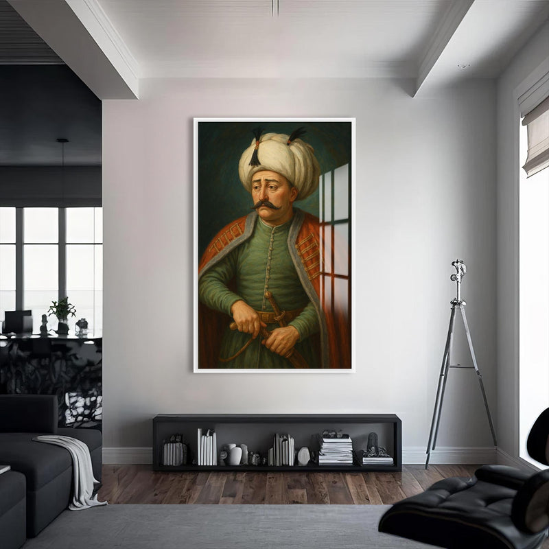 Yavuz Sultan Selim Cam Tablo – Beyaz Çerçeveli Cam Tablo