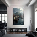 Osmanlı İstanbul’u Cam Tablo – Ceviz Çerçeveli Cam Tablo