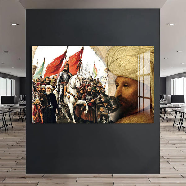Fatih Sultan Mehmet Cam Tablo