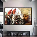 Fatih Sultan Mehmet Cam Tablo – Siyah Çerçeveli Cam Tablo