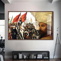 Fatih Sultan Mehmet Cam Tablo – Ceviz Çerçeveli Cam Tablo