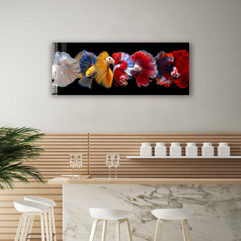 Renkli Balıklar - Panoramik Cam Tablo – Cam Tablo