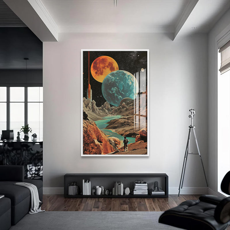 Artronauts Cam Tablo – Beyaz Çerçeveli Cam Tablo