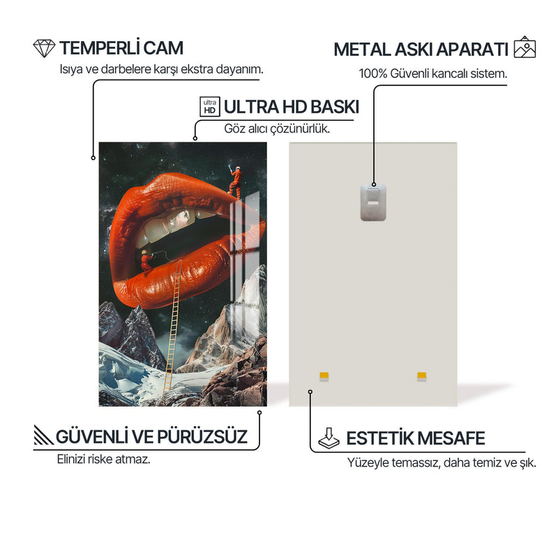 Galaktik Dudak Cam Tablo – Cam Tablo