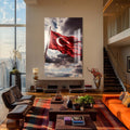 Türk Bayrağı Göklerde Cam Tablo – Cam Tablo