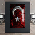 Dikey Türk Bayrağı Cam Tablo – Cam Tablo