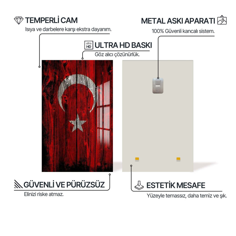 Türk Bayrağı Cam Tablo – Cam Tablo