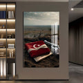 Türk Bayrağı Ve Silah Cam Tablo – Cam Tablo
