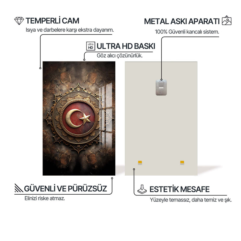 Türk Bayrağı Cam Tablo – Cam Tablo