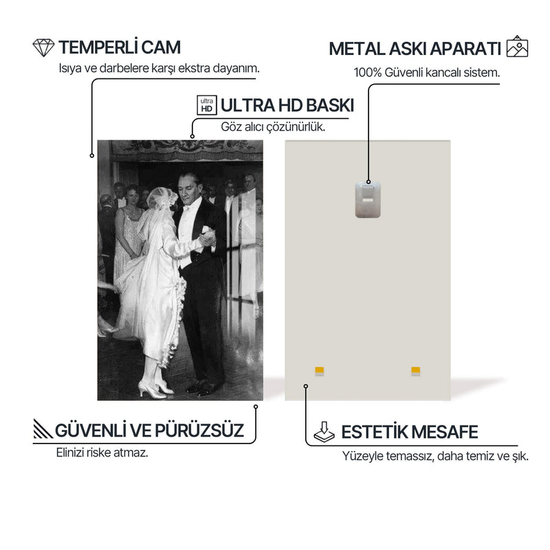 Zarif Atatürk Cam Tablo – Cam Tablo