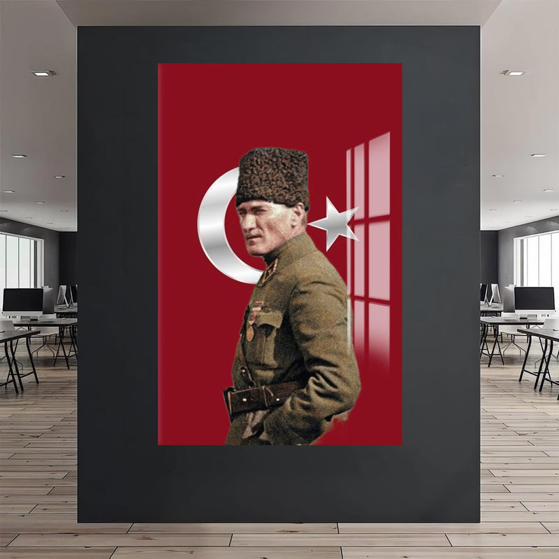 Şanlı Komutan Atatürk Cam Tablo – Cam Tablo