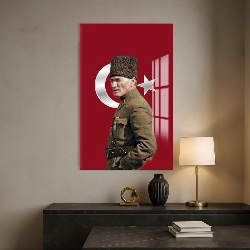 Şanlı Komutan Atatürk Cam Tablo – Cam Tablo