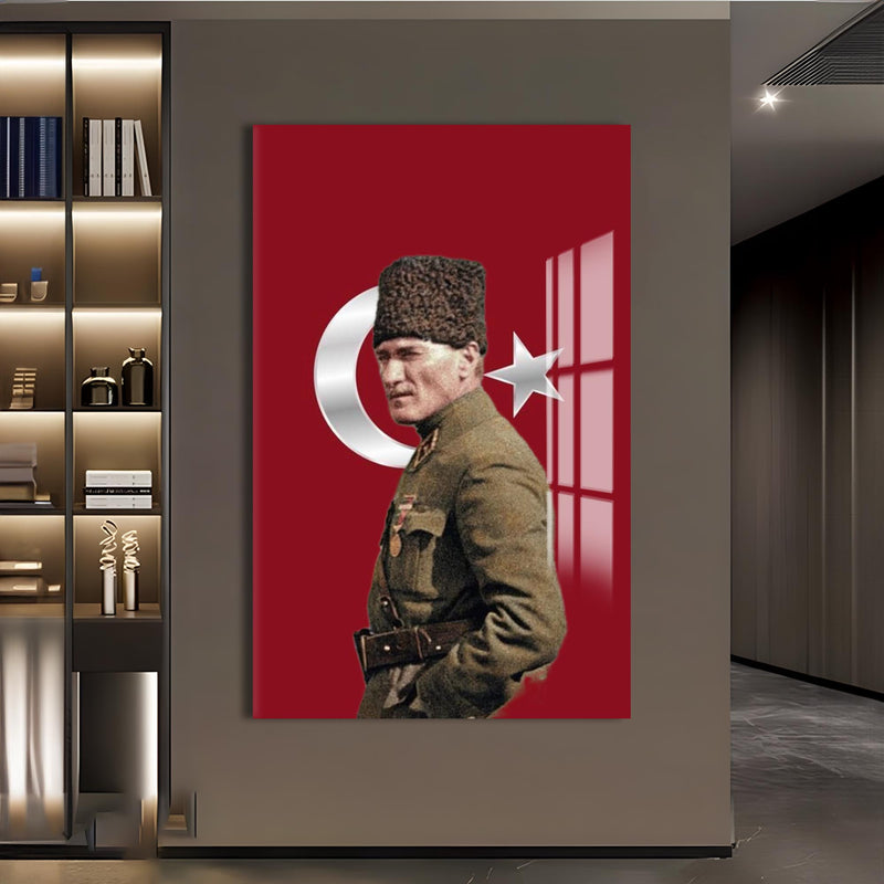 Şanlı Komutan Atatürk Cam Tablo – Cam Tablo