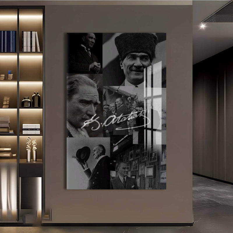 Atatürk Derlemesi Cam Tablo – Cam Tablo