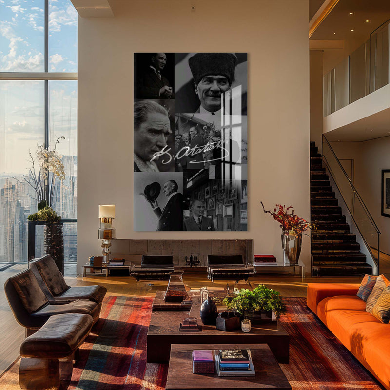 Atatürk Derlemesi Cam Tablo – Cam Tablo