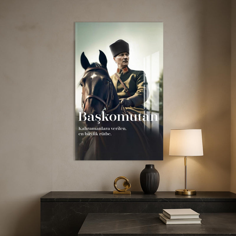 Başkomutan Atatürk Cam Tablo – Cam Tablo
