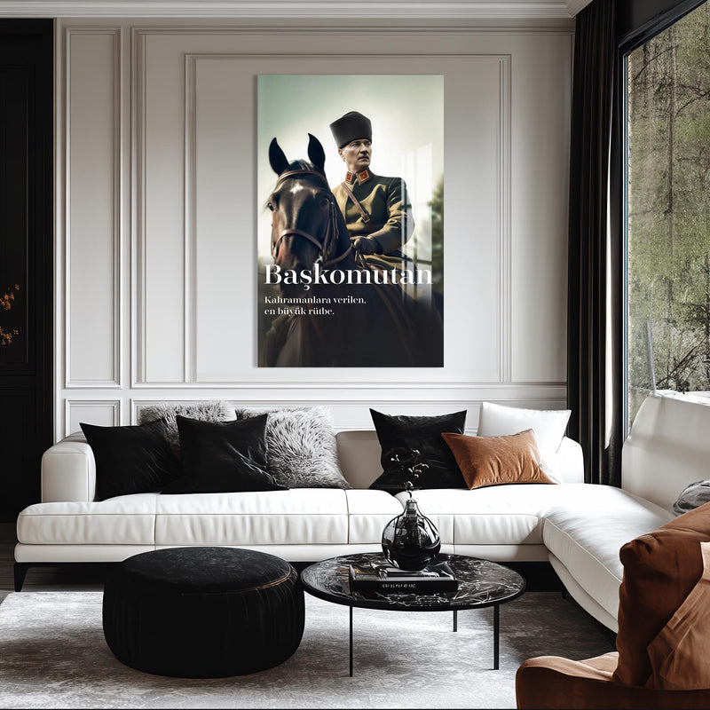 Başkomutan Atatürk Cam Tablo – Cam Tablo