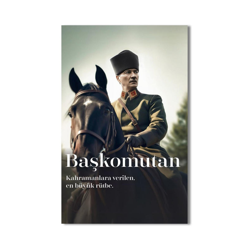 Başkomutan Atatürk Cam Tablo – Cam Tablo