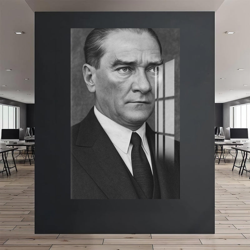 Yakın Plan Atatürk Cam Tablo – Cam Tablo