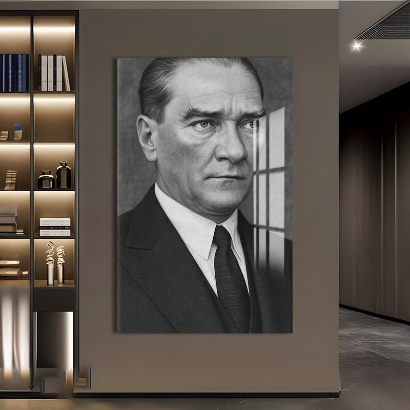 Yakın Plan Atatürk Cam Tablo – Cam Tablo