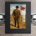 Türk Bayraklı Atatürk Cam Tablo – Cam Tablo