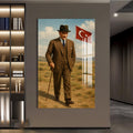Türk Bayraklı Atatürk Cam Tablo – Cam Tablo