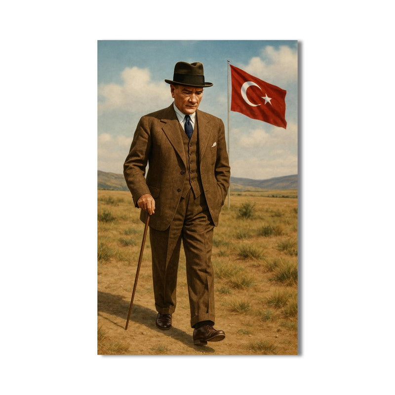 Türk Bayraklı Atatürk Cam Tablo – Cam Tablo