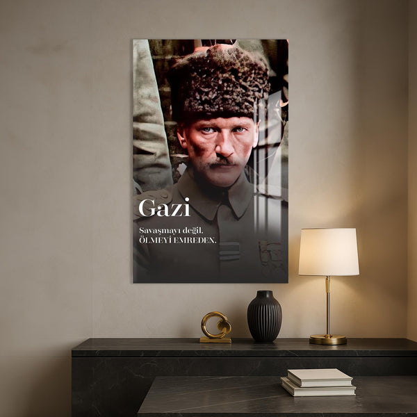 Gazi Atatürk Cam Tablo