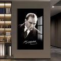 İmzalı Atatürk Cam Tablo – Cam Tablo